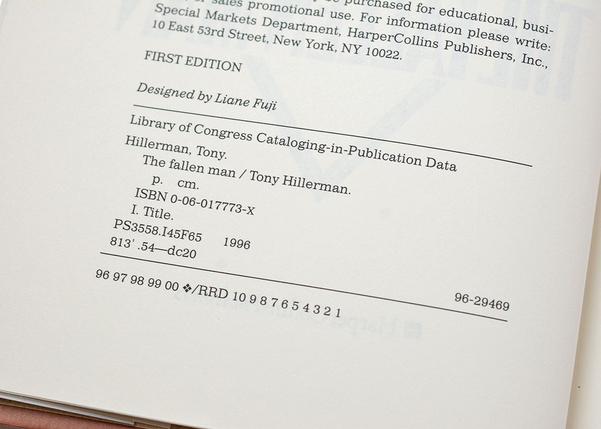 Signed First Edition Tony Hillerman Books