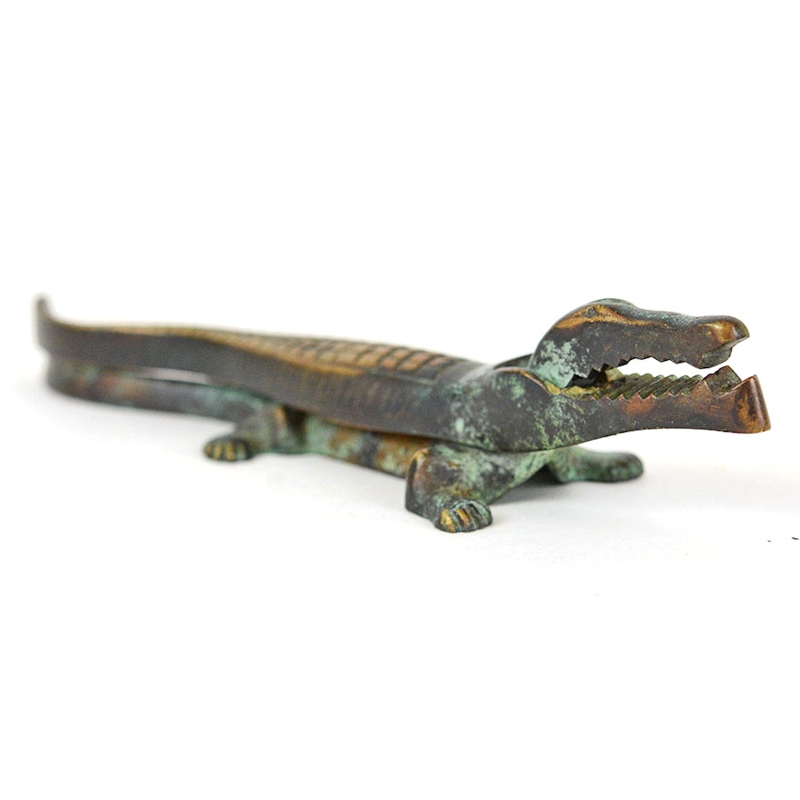 Vintage Cast Iron Alligator Nutcracker