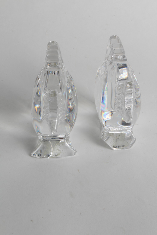 Pair of Waterford Crystal Fish Figurines