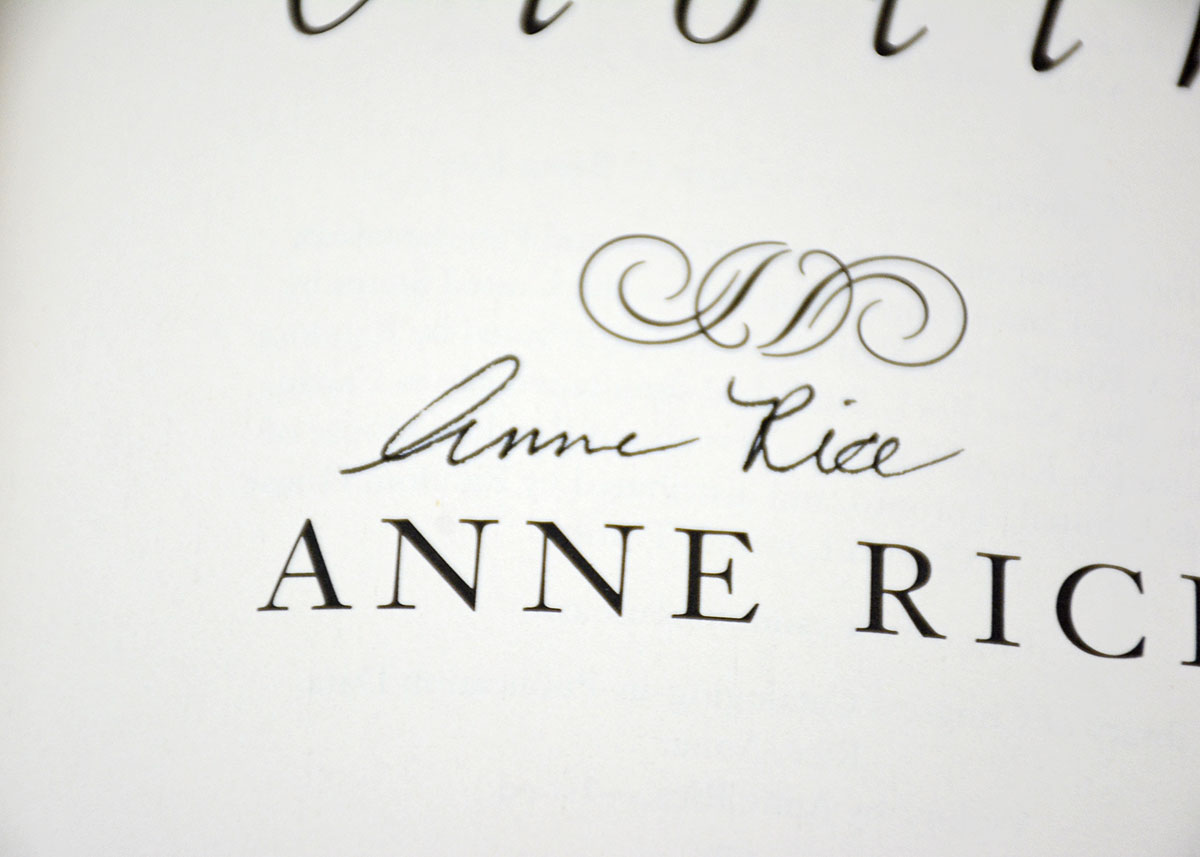 Signed Anne Rice Books