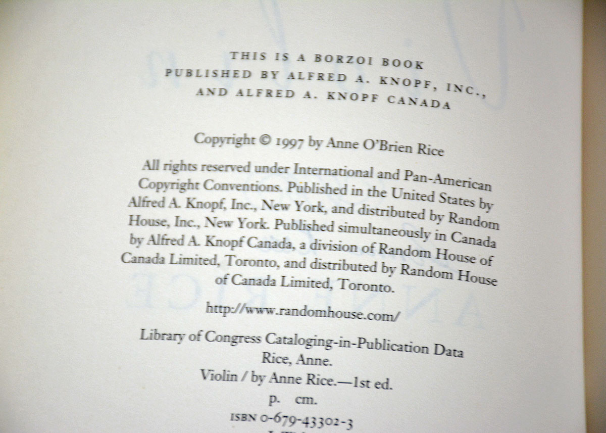 Signed Anne Rice Books