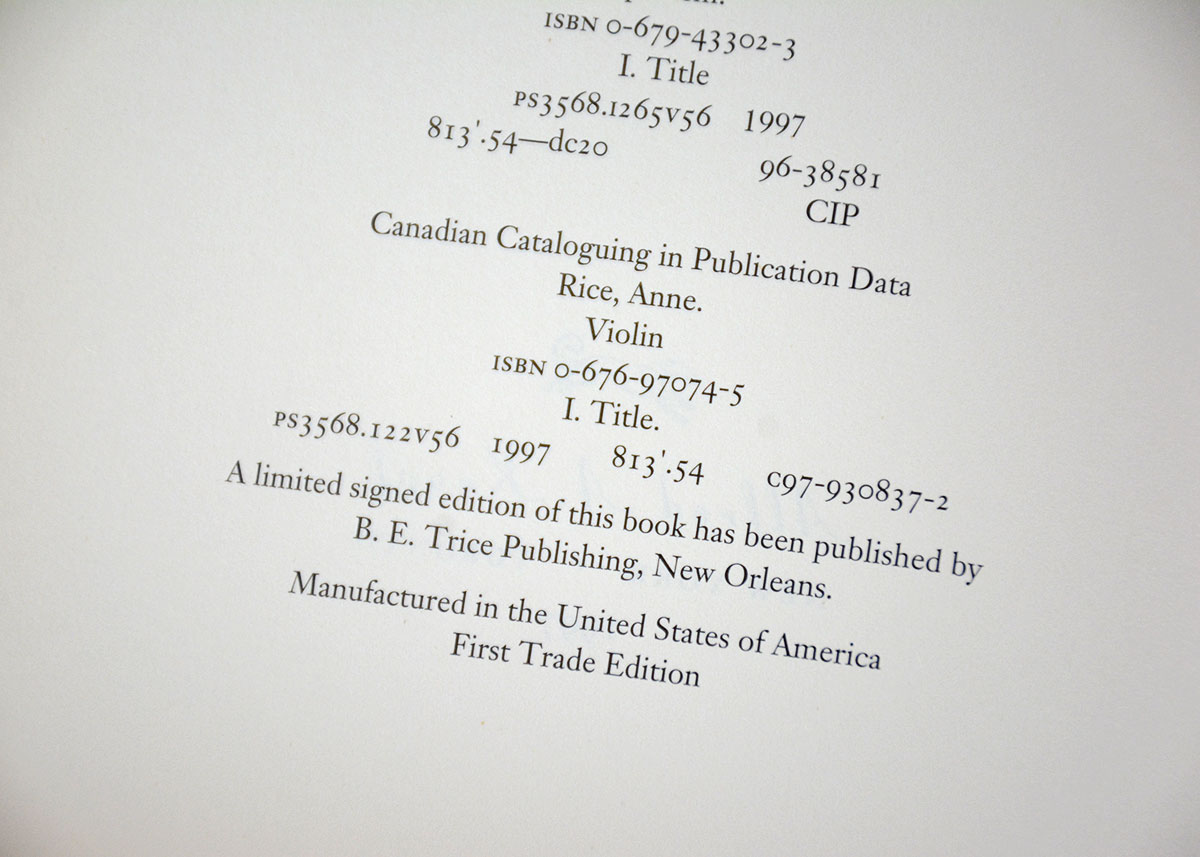 Signed Anne Rice Books