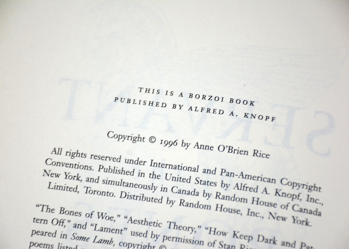 Signed Anne Rice Books