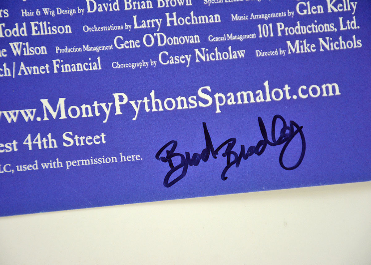 Monty Python's "Spamalot" Playbill and Signed Poster