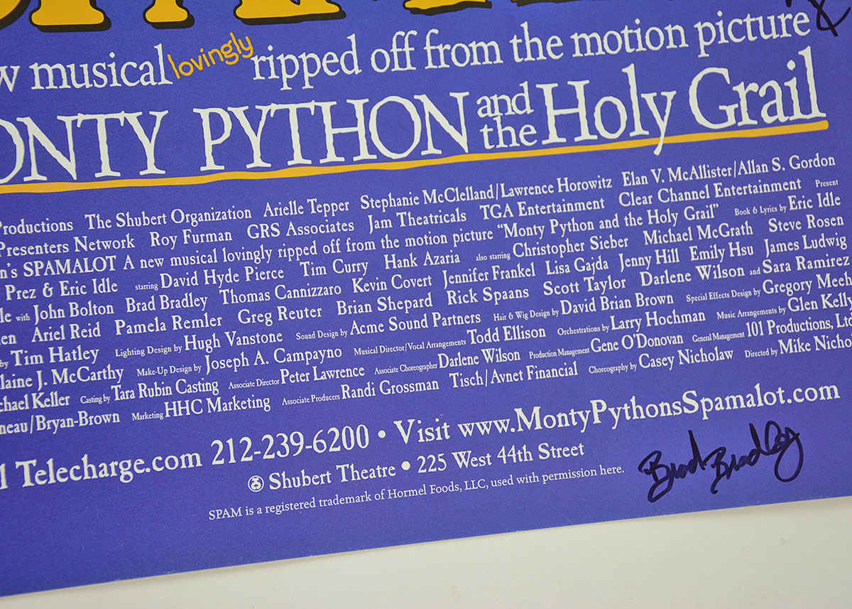 Monty Python's "Spamalot" Playbill and Signed Poster
