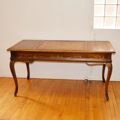 French Provincial Style Asian Influenced Desk by Drexel Furniture
