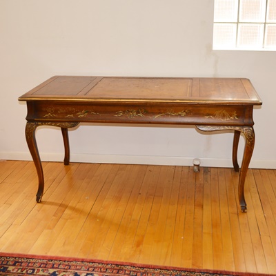 French Provincial Style Asian Influenced Desk by Drexel Furniture
