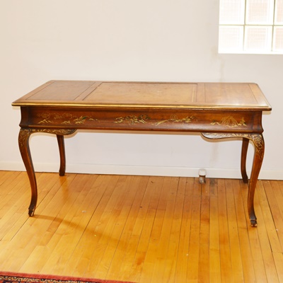 French Provincial Style Asian Influenced Desk by Drexel Furniture