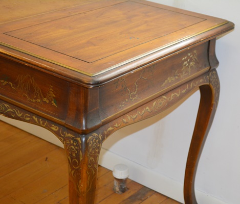 French Provincial Style Asian Influenced Desk by Drexel Furniture