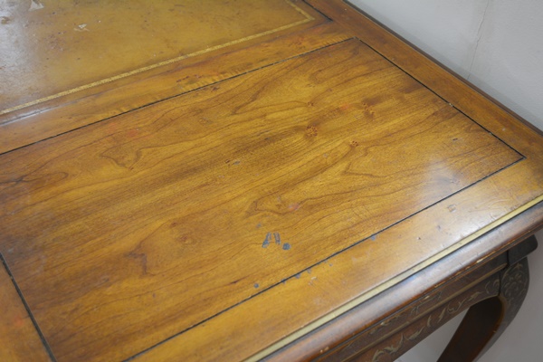 French Provincial Style Asian Influenced Desk by Drexel Furniture