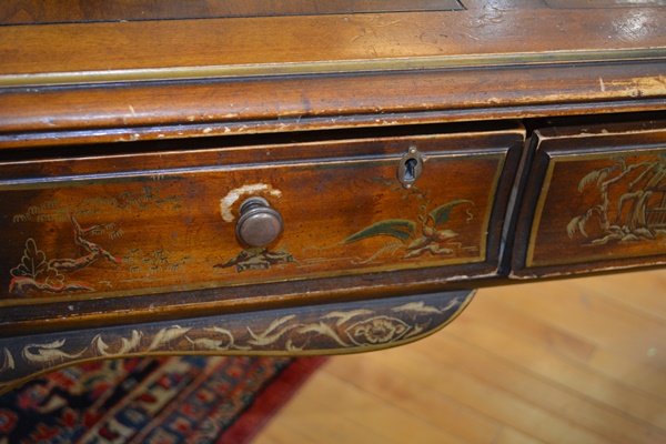 French Provincial Style Asian Influenced Desk by Drexel Furniture