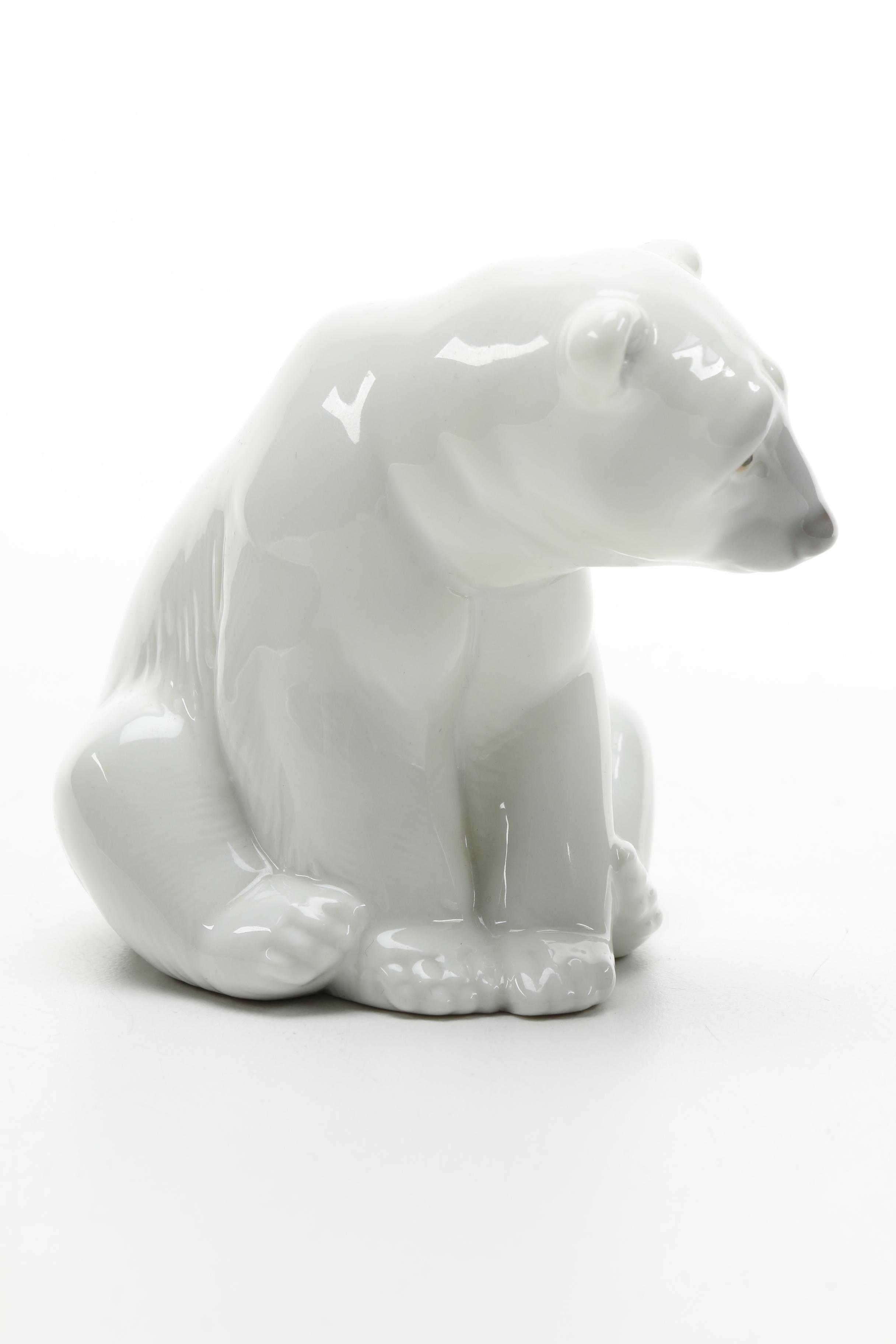 Lladró "Seated Polar Bear" Porcelain Figurine