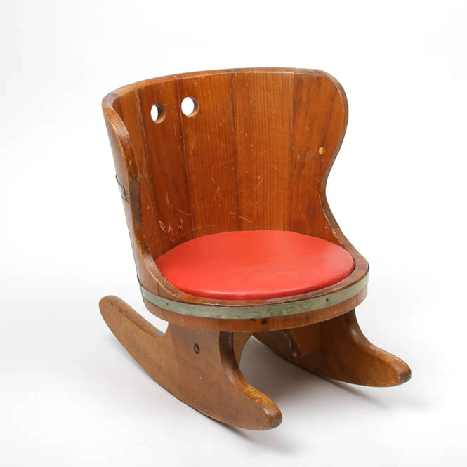 Vintage Doll-Size Barrel Rocker