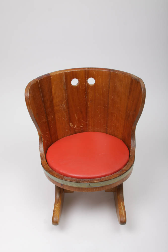 Vintage Doll-Size Barrel Rocker