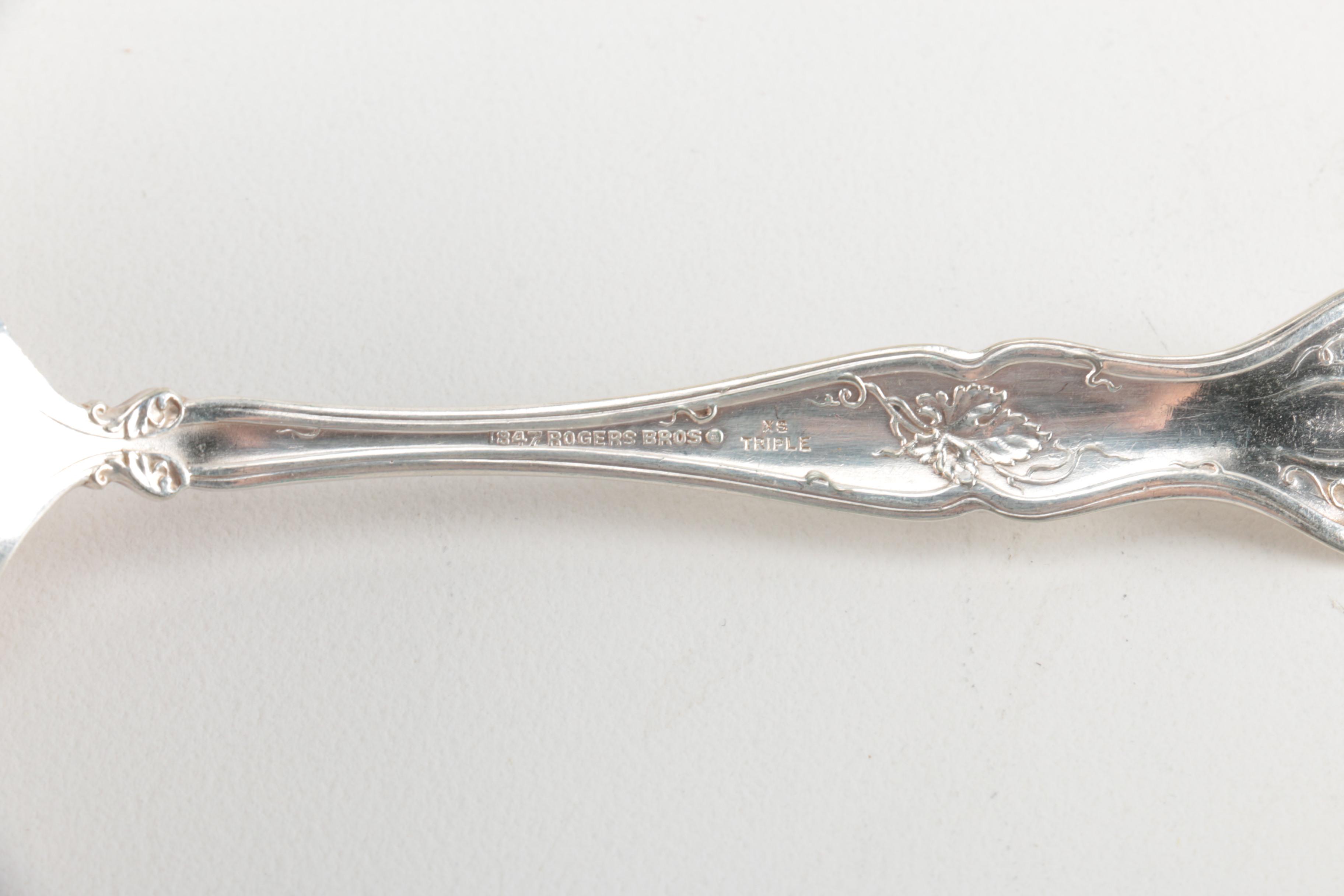 Silver Plate Forks and Spoons Featuring Rogers Bros.