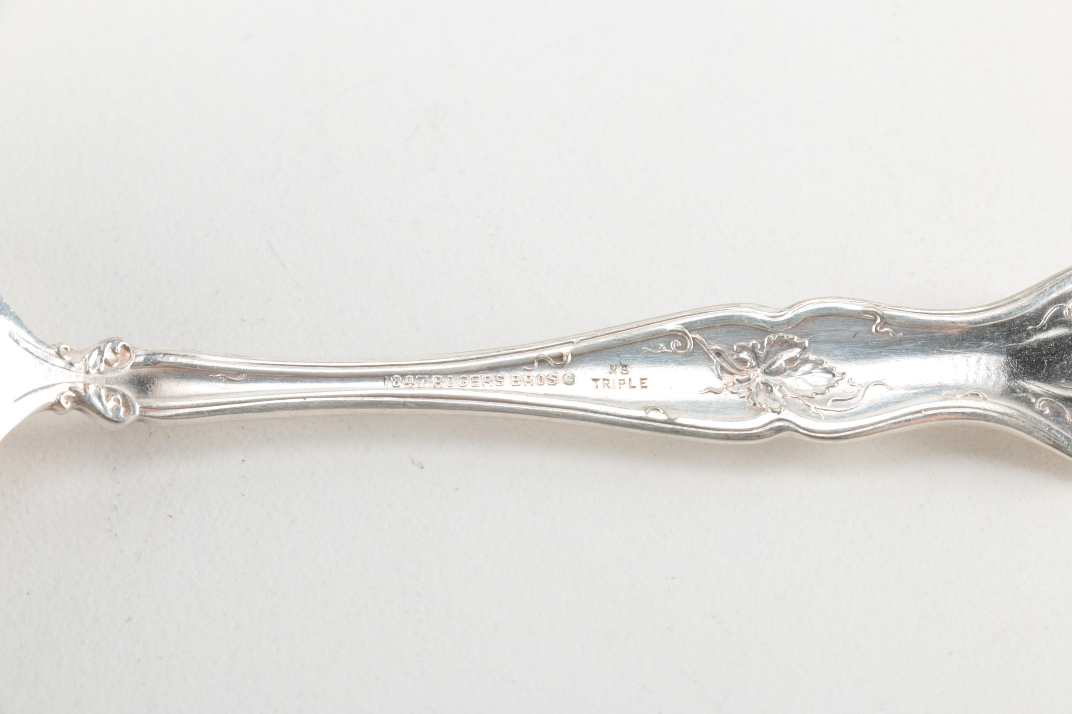 Silver Plate Forks and Spoons Featuring Rogers Bros.