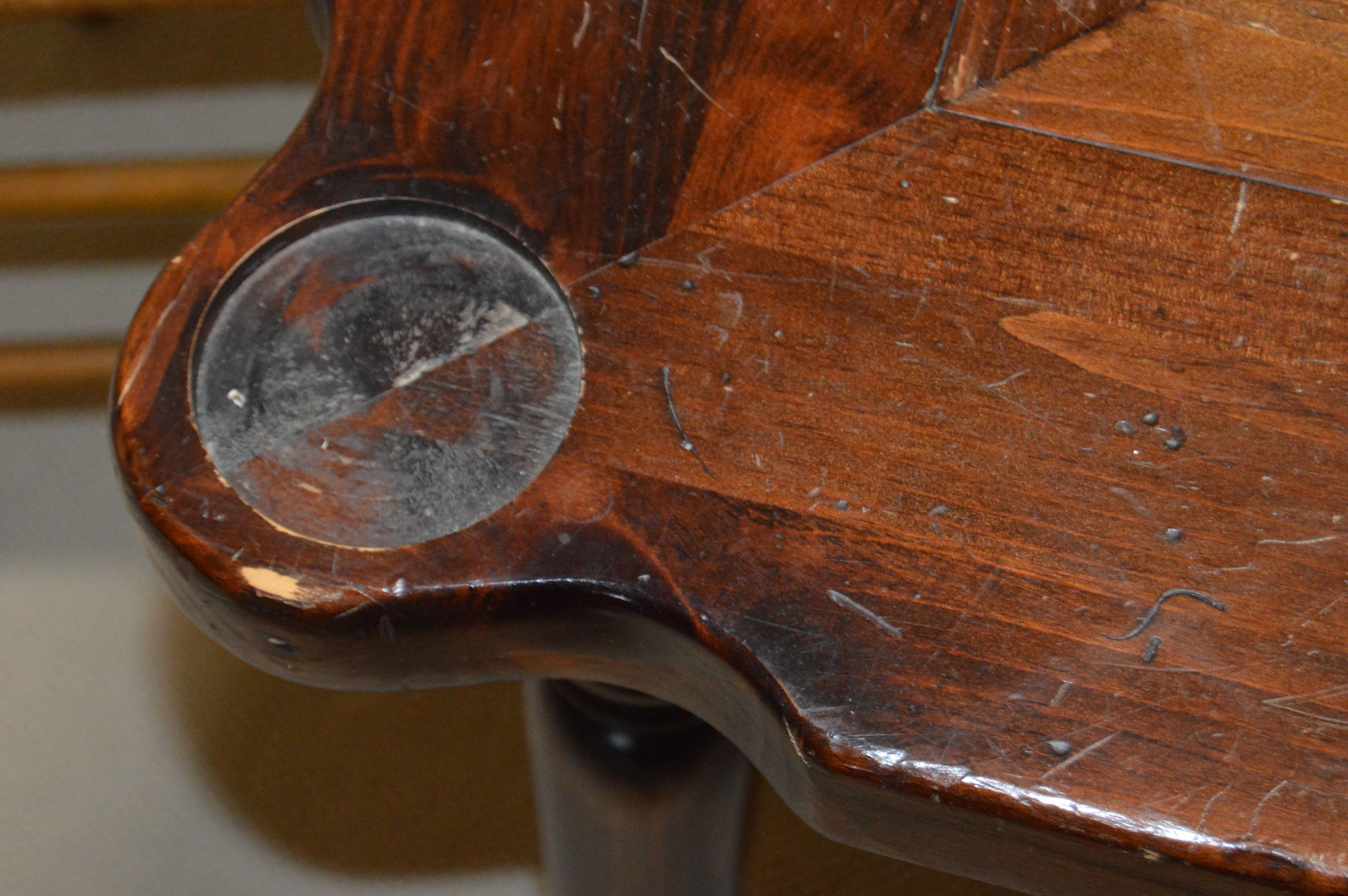 Game Table by Ethan Allen With Ladderback Rush-Seat Chairs