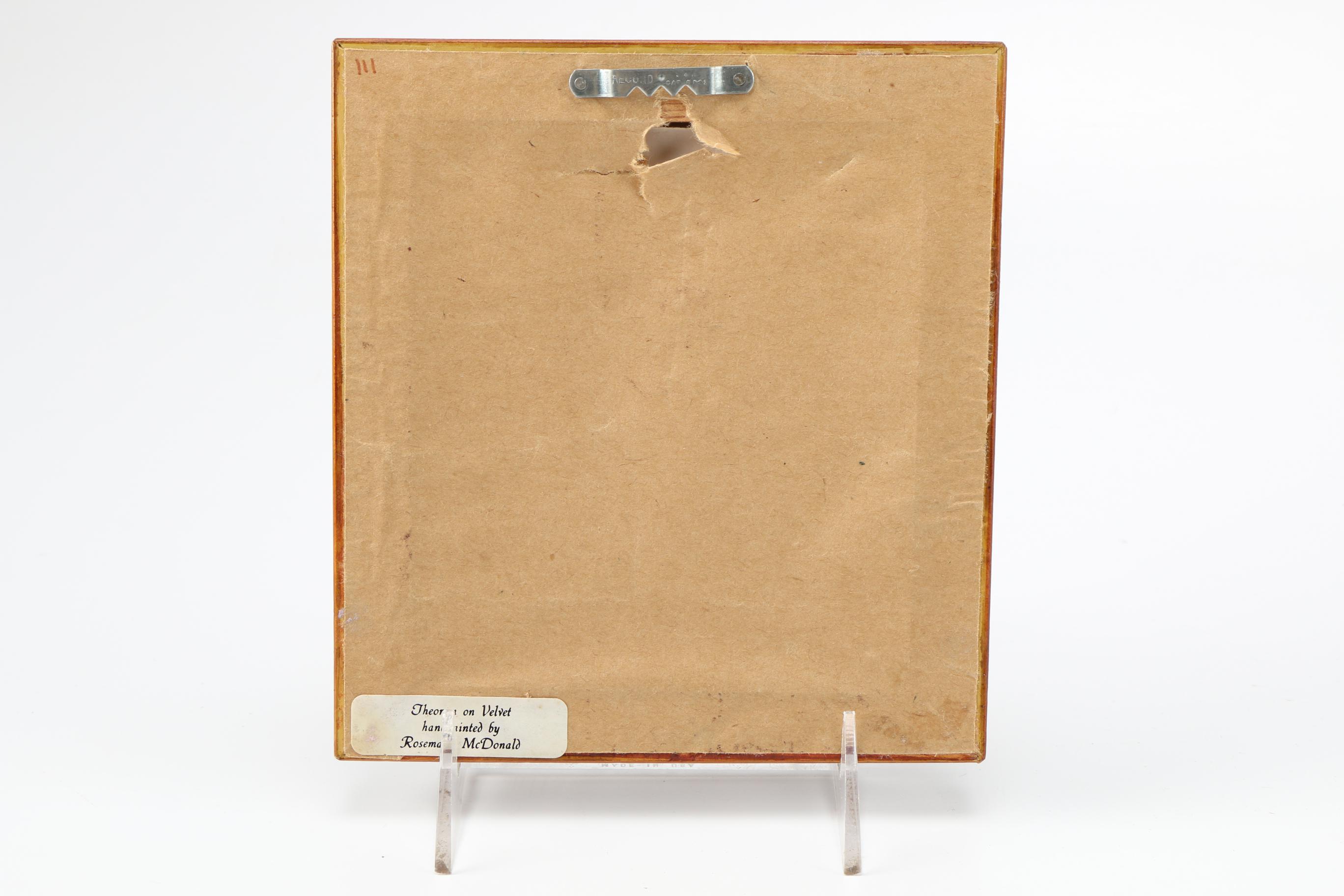 Original Rosemarie McDonald Theorem Paintings on Velvet