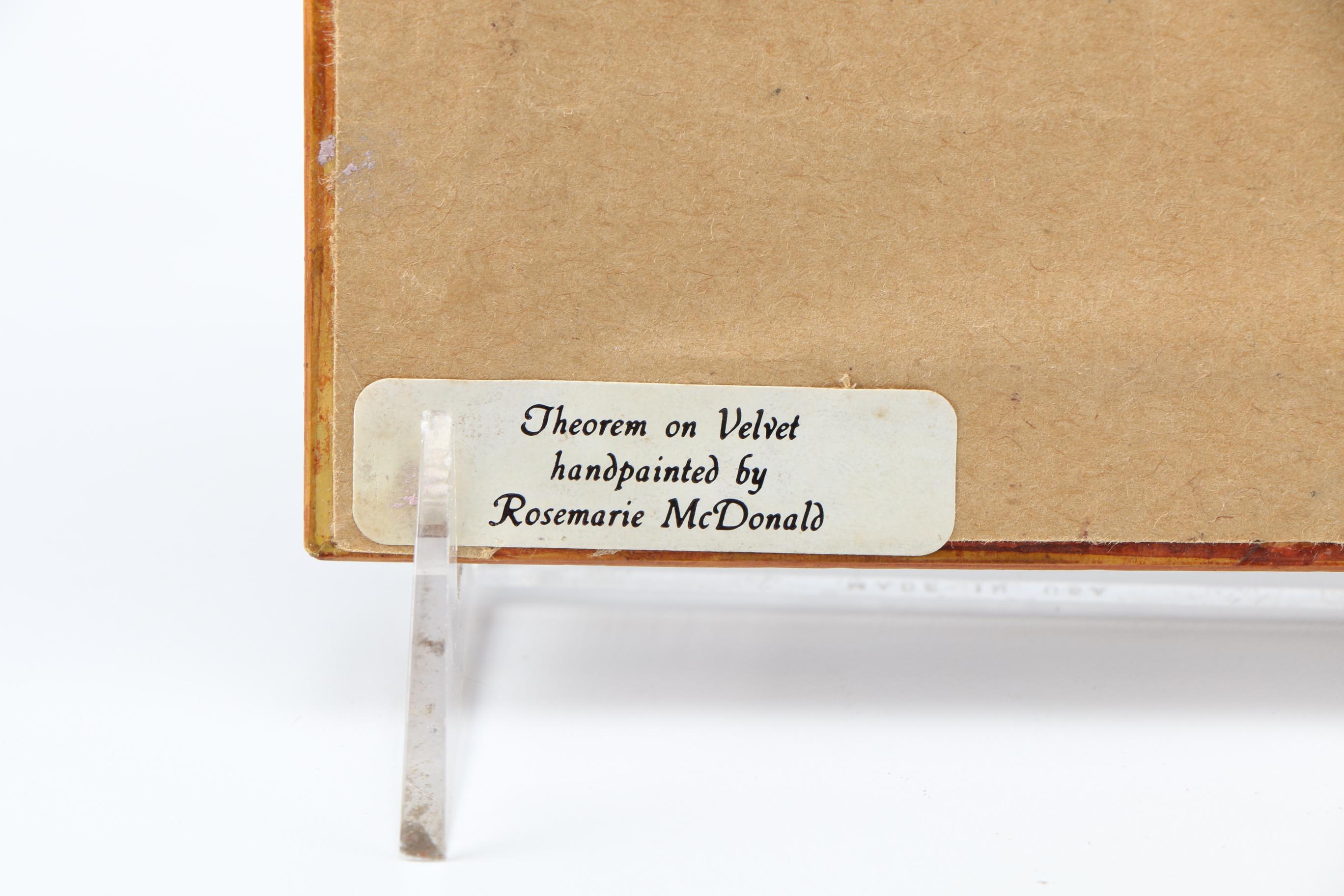 Original Rosemarie McDonald Theorem Paintings on Velvet