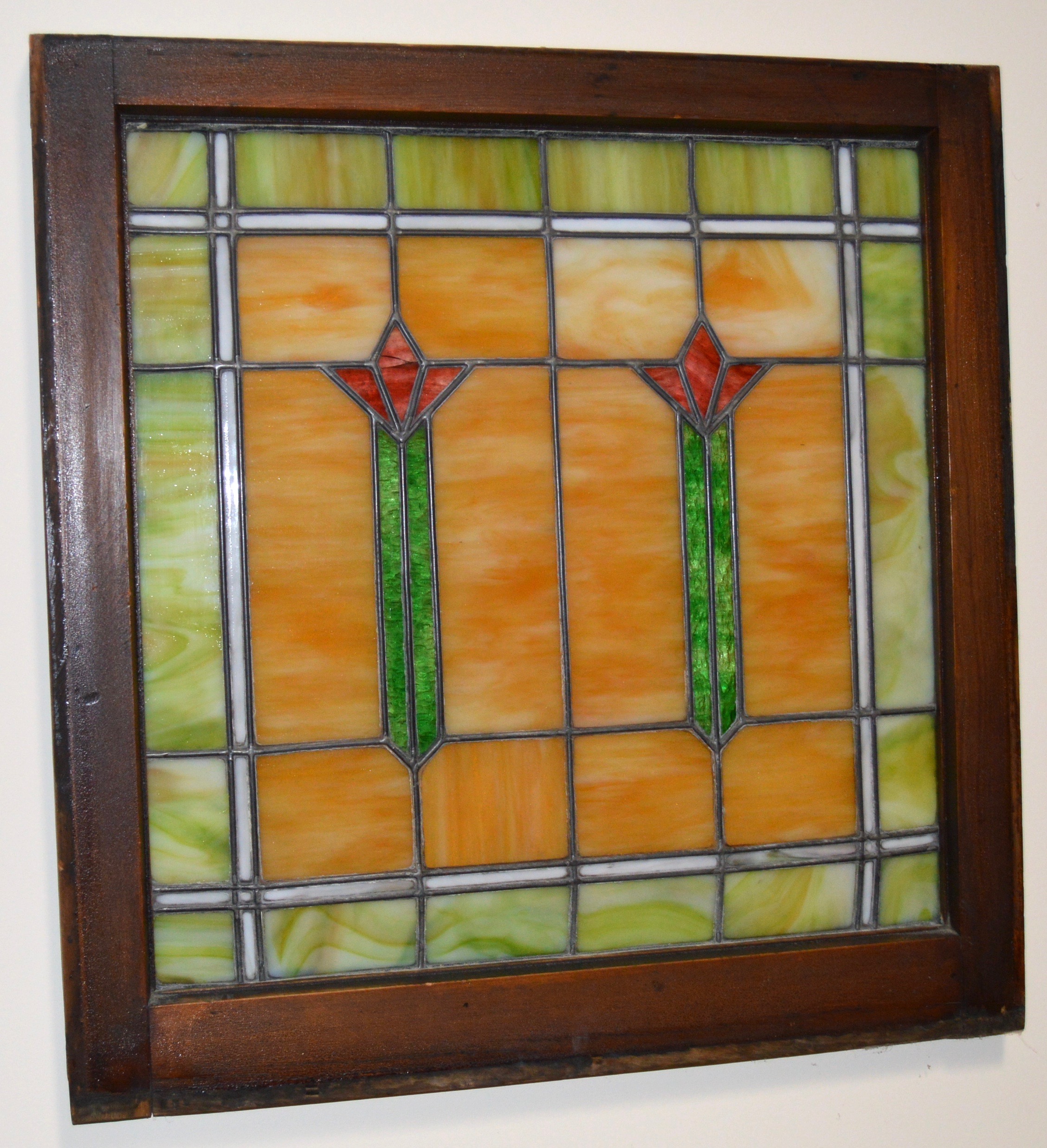 Arts and Crafts Style Stained Glass Window