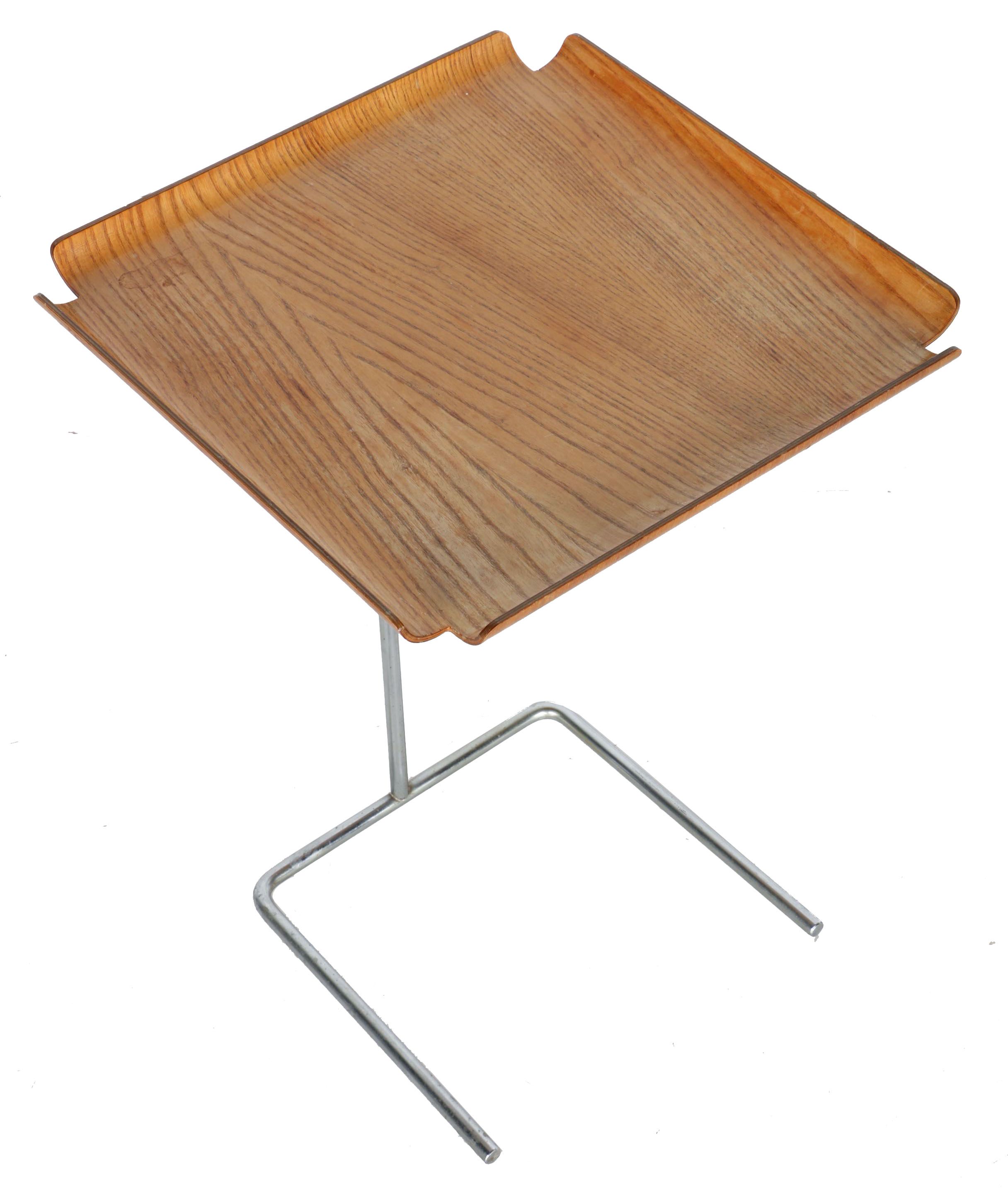 Mid Century Modern "4950" Bentwood Tray Tables by George Nelson for Herman Miller With Invoice