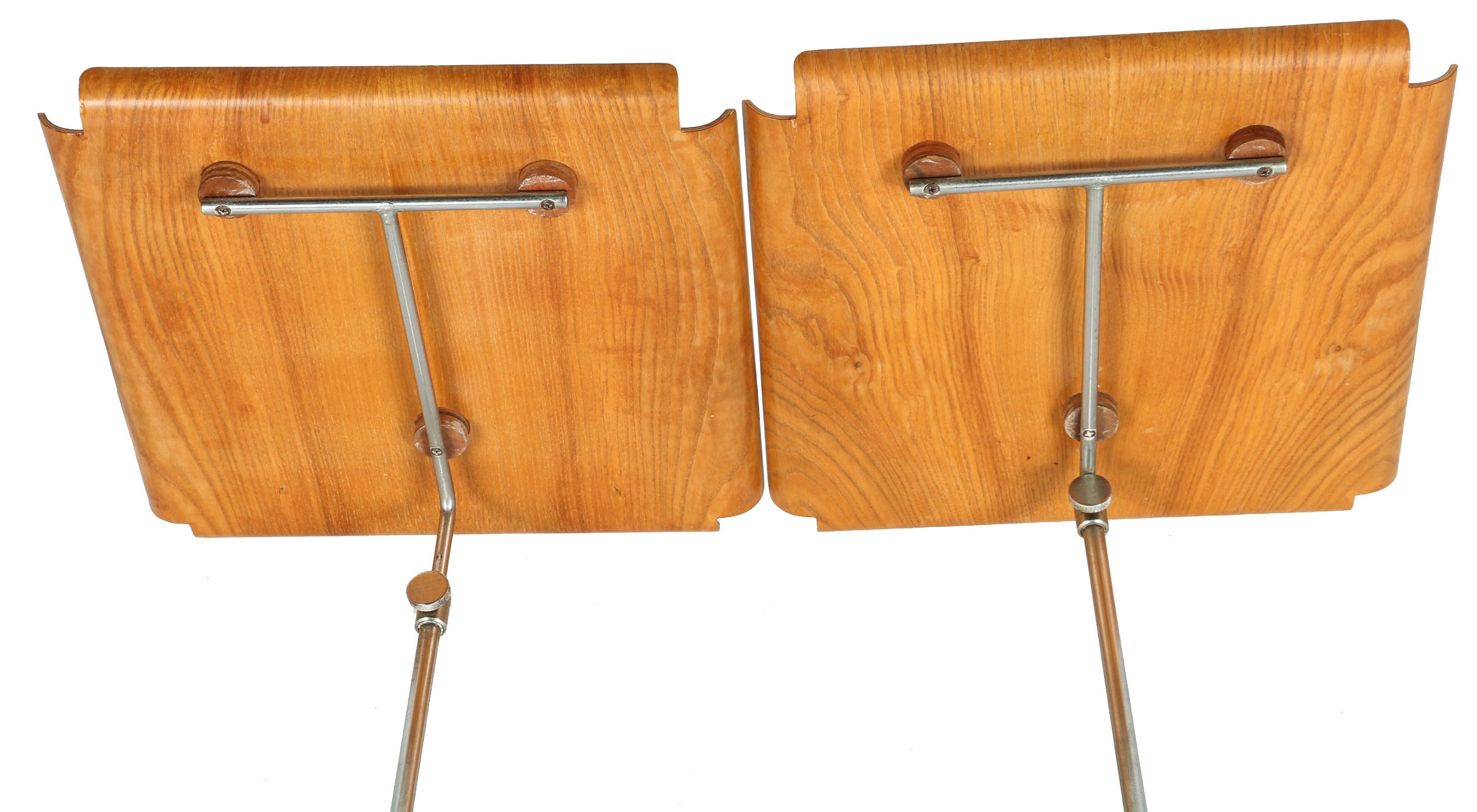 Mid Century Modern "4950" Bentwood Tray Tables by George Nelson for Herman Miller With Invoice