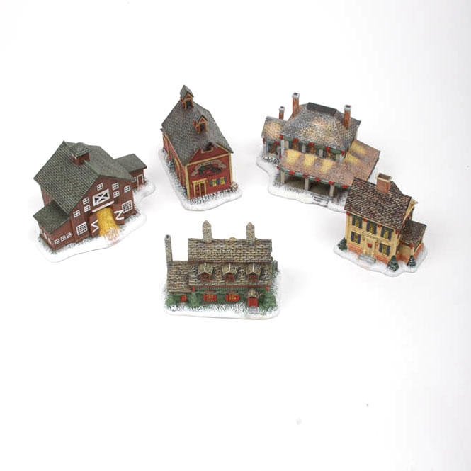 Five Piece Town Hall Christmas Village