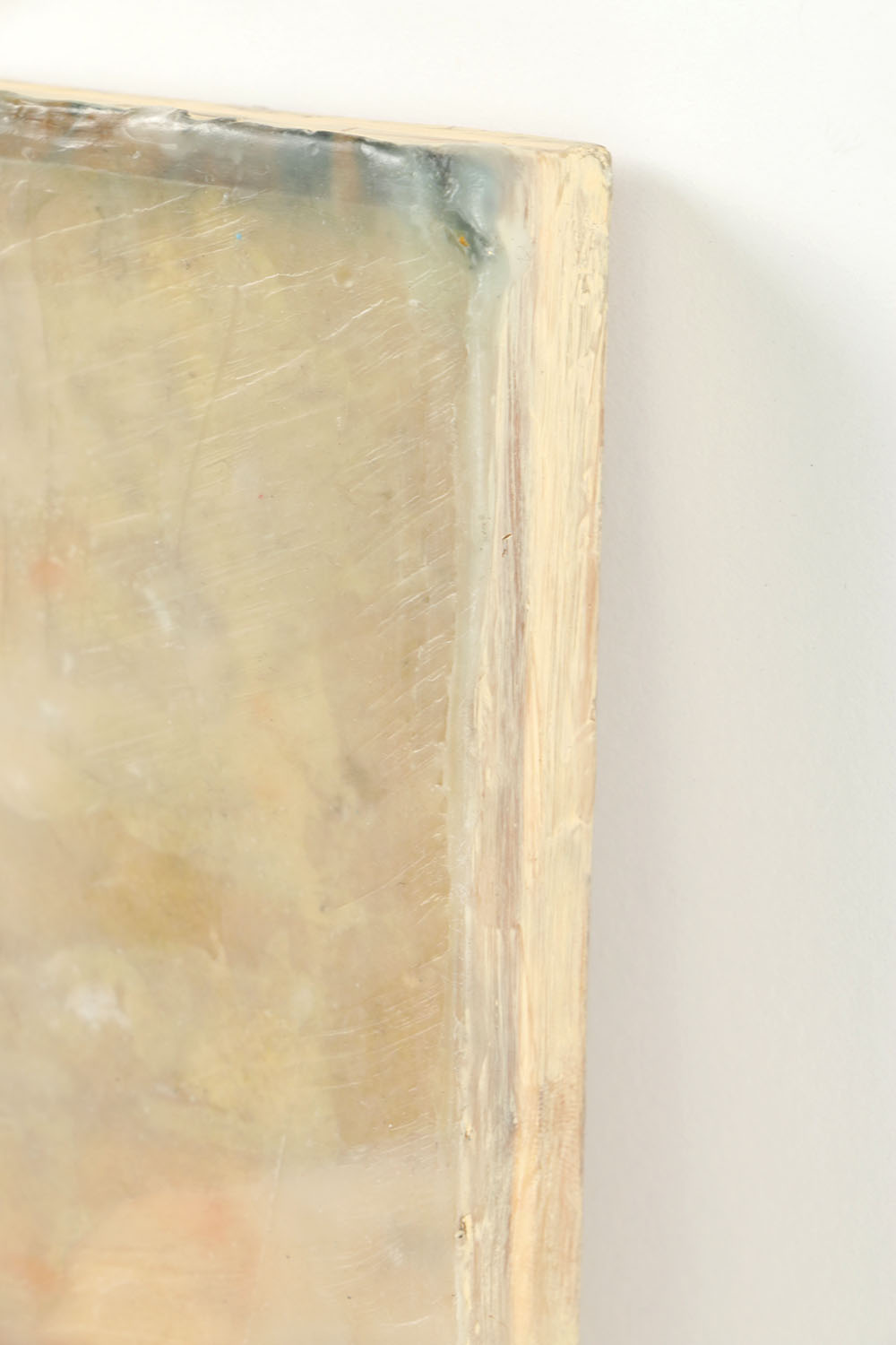 Kim Flora Encaustic and Collage on Panel "View from a Canal"