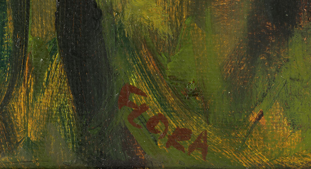 Kim Flora Oil Painting on Canvas "Eden Park Study (of the Ohio River) "