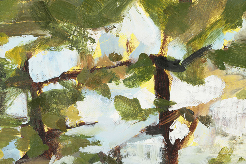 Kim Flora Oil Painting on Canvas "Eden Park Study (of the Ohio River) "