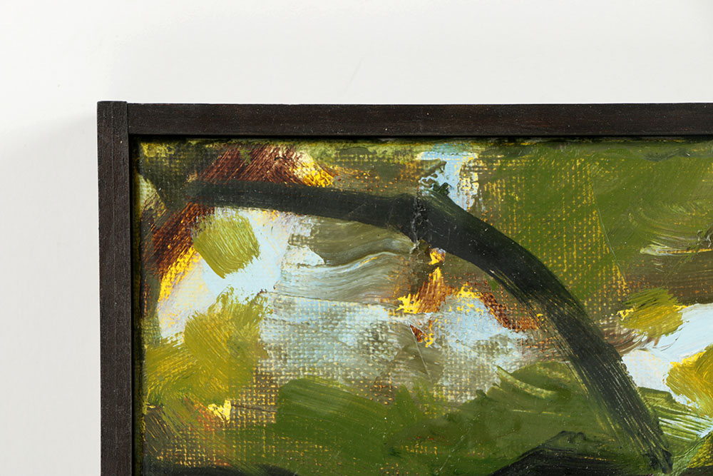 Kim Flora Oil Painting on Canvas "Eden Park Study (of the Ohio River) "