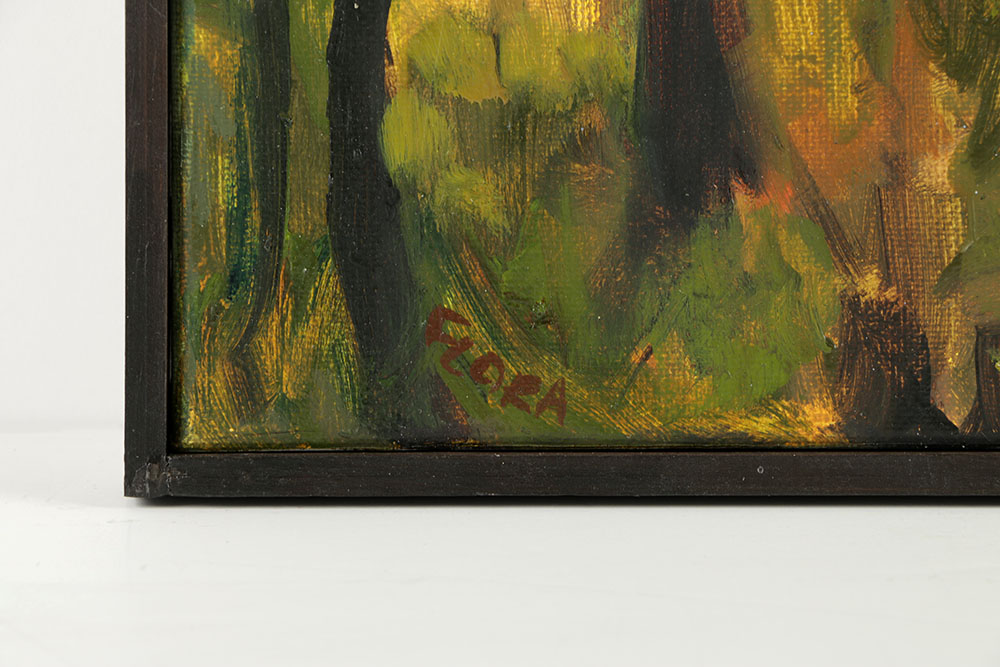 Kim Flora Oil Painting on Canvas "Eden Park Study (of the Ohio River) "