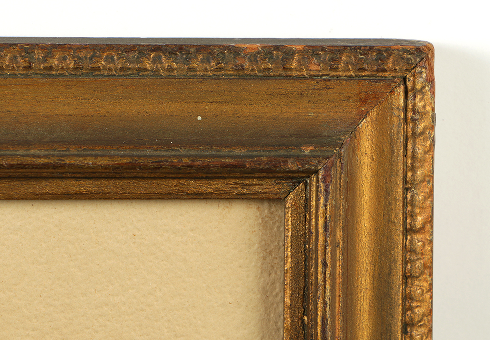 Bertram Goodman Watercolor with Carved Wood and Gilt Frame