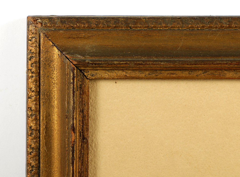 Bertram Goodman Watercolor with Carved Wood and Gilt Frame