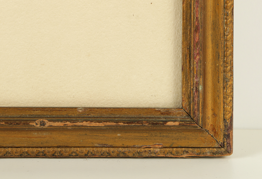 Bertram Goodman Watercolor with Carved Wood and Gilt Frame