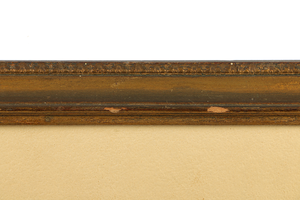 Bertram Goodman Watercolor with Carved Wood and Gilt Frame