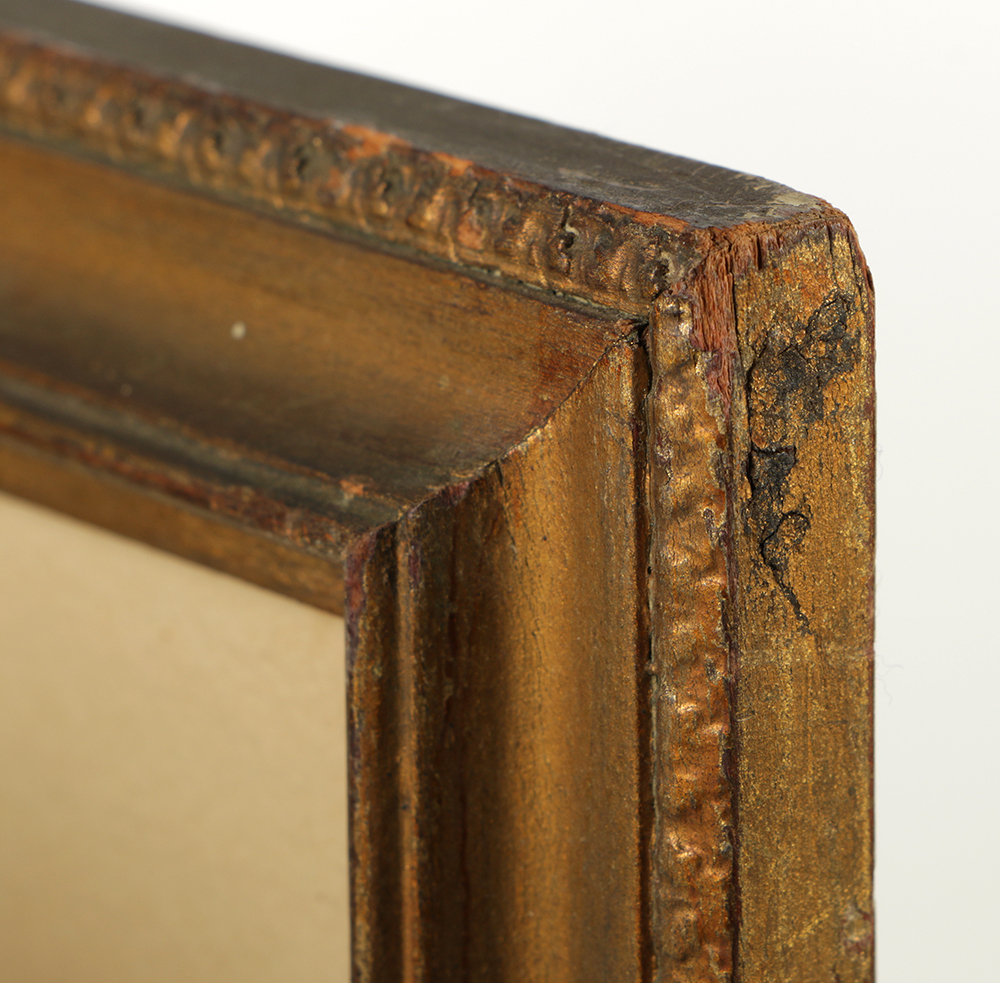 Bertram Goodman Watercolor with Carved Wood and Gilt Frame