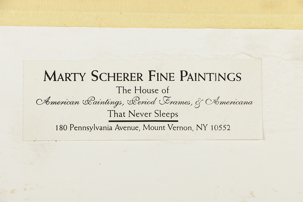 Bertram Goodman Watercolor with Carved Wood and Gilt Frame