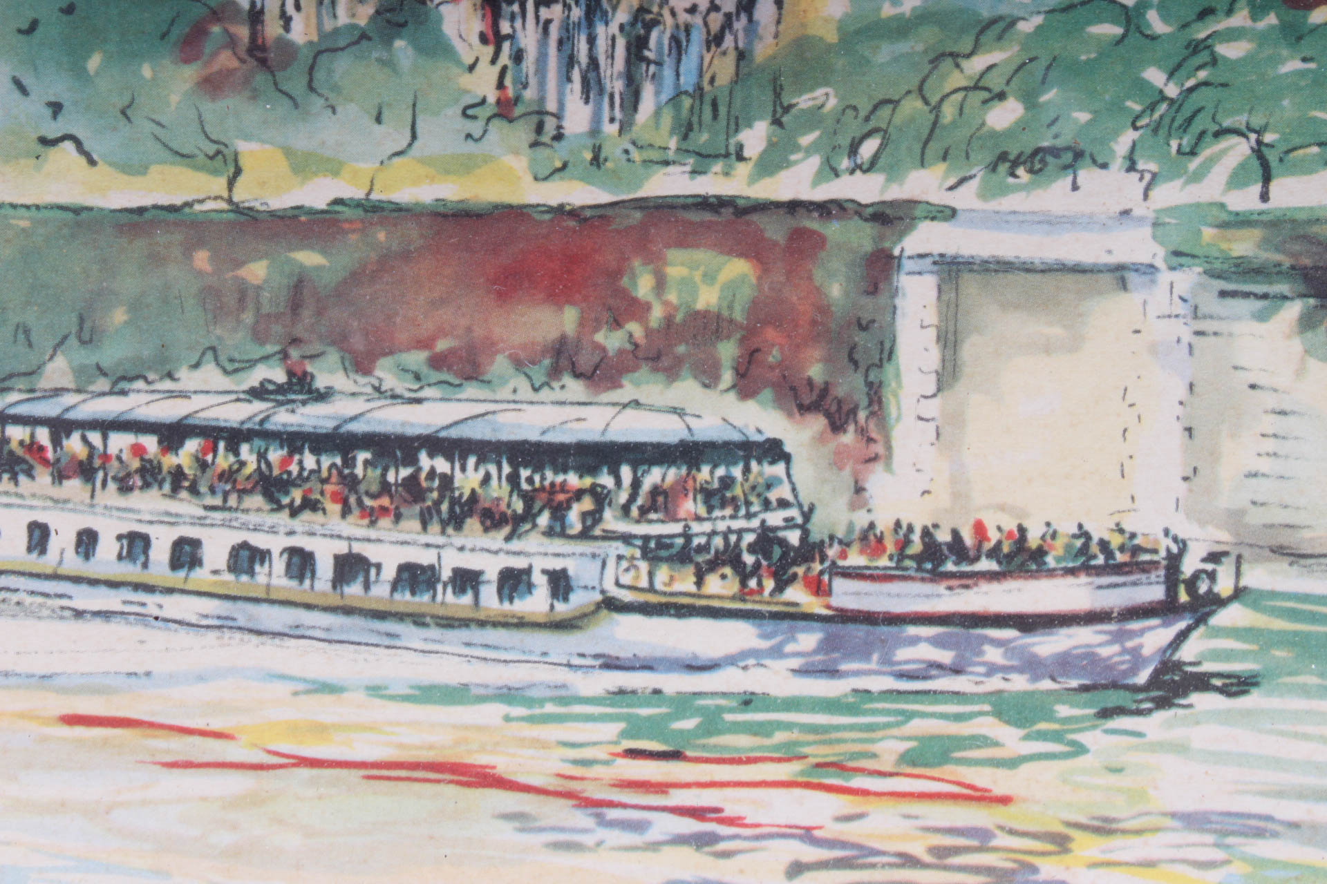 Puillery Original Watercolor "Notre Dame et la Seine"