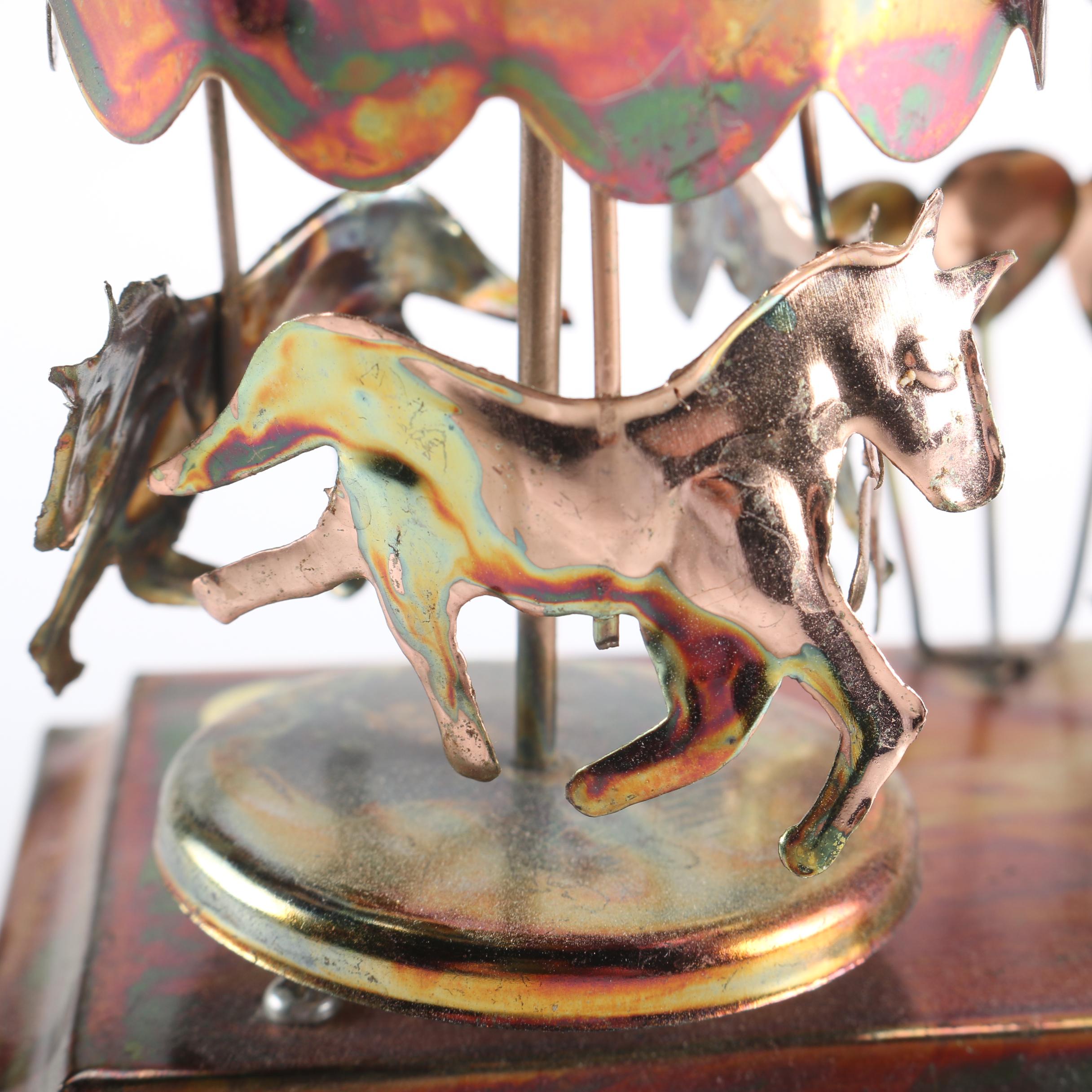 Molded Brass Carnival-Themed Music Box