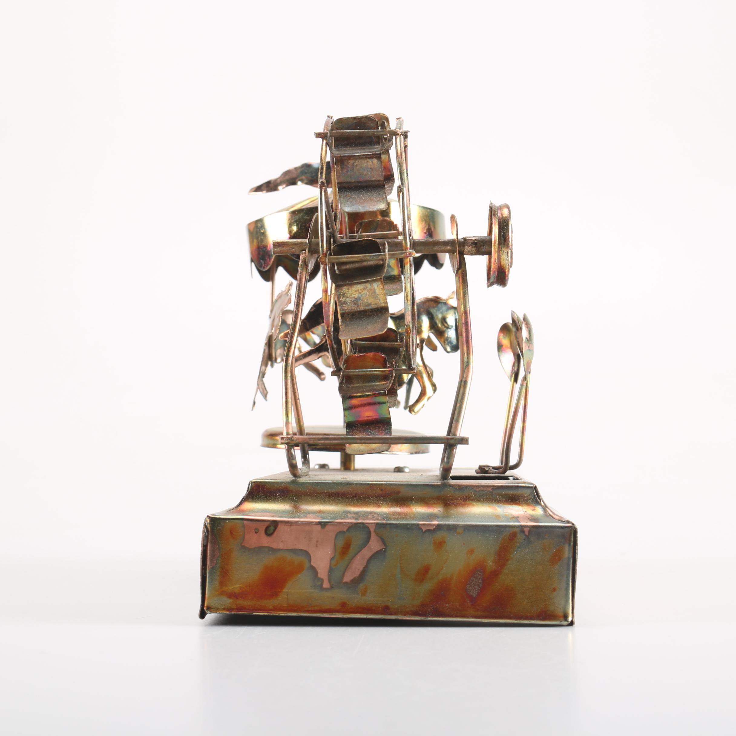 Molded Brass Carnival-Themed Music Box