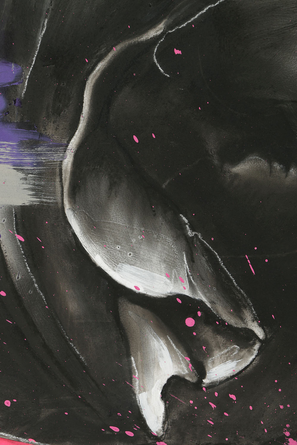 Jeff & John Winkle Mixed Media on Board "Irises & Elephants"