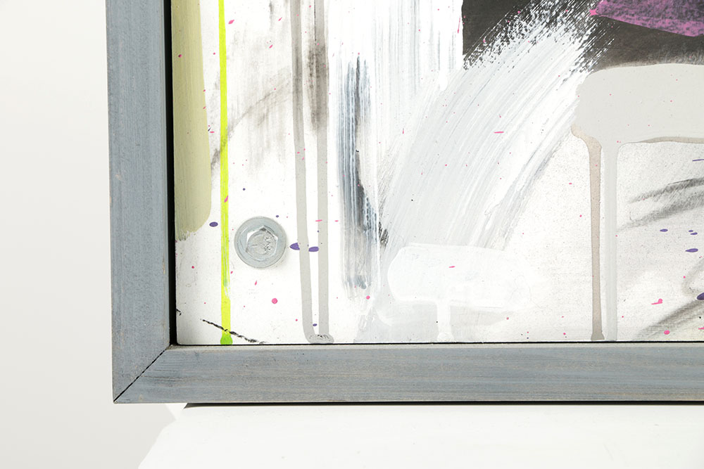 Jeff & John Winkle Mixed Media on Board "Irises & Elephants"