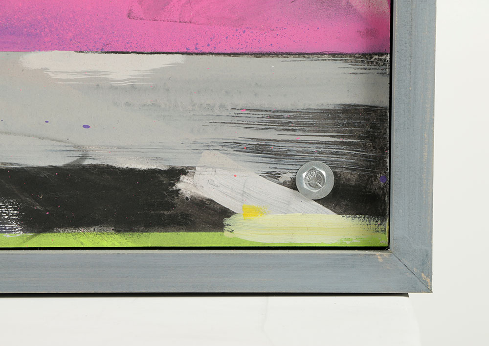 Jeff & John Winkle Mixed Media on Board "Irises & Elephants"