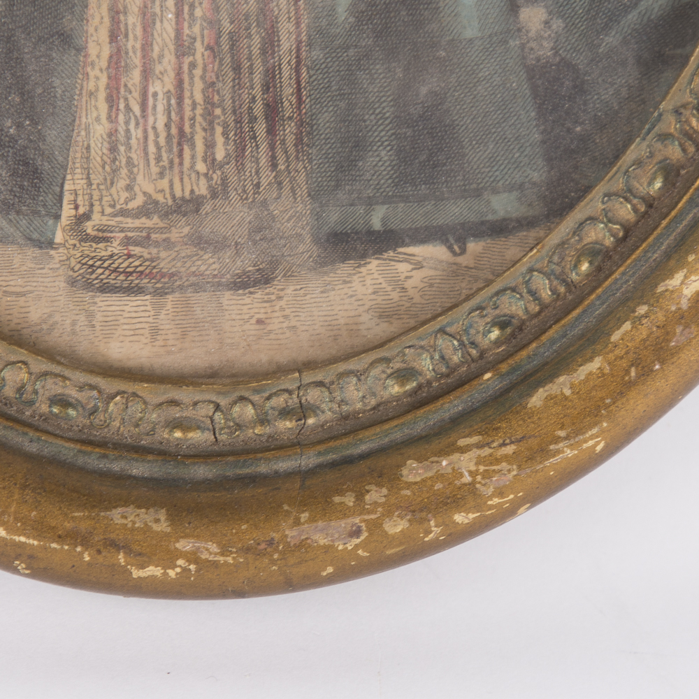 Hand-Tinted La Mode Fashion Engraving