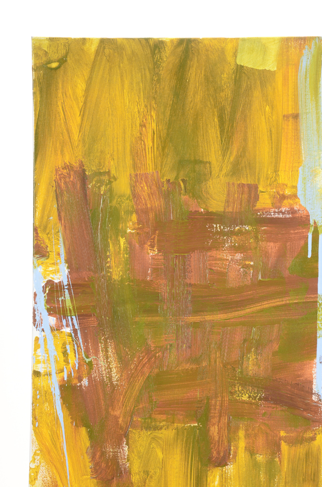 Robbie Kemper Original Abstract Acrylic on Canvas "Yellow, Blue"