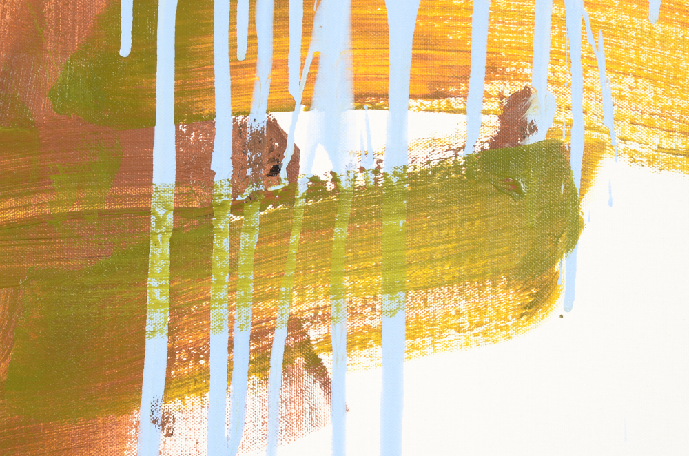 Robbie Kemper Original Abstract Acrylic on Canvas "Yellow, Blue"