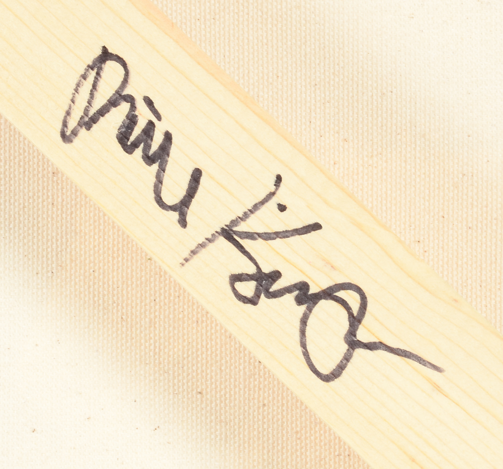 Robbie Kemper Original Abstract Acrylic on Canvas "White Marks in Blues"