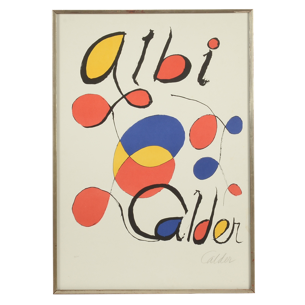Alexander Calder 1973 Signed Limited Edition Hand-Pulled Lithograph "Albi"