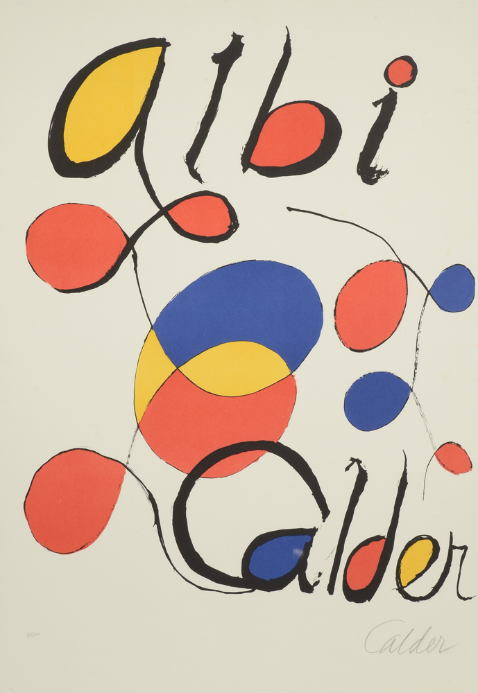 Alexander Calder 1973 Signed Limited Edition Hand-Pulled Lithograph "Albi"